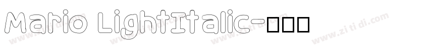 Mario LightItalic字体转换